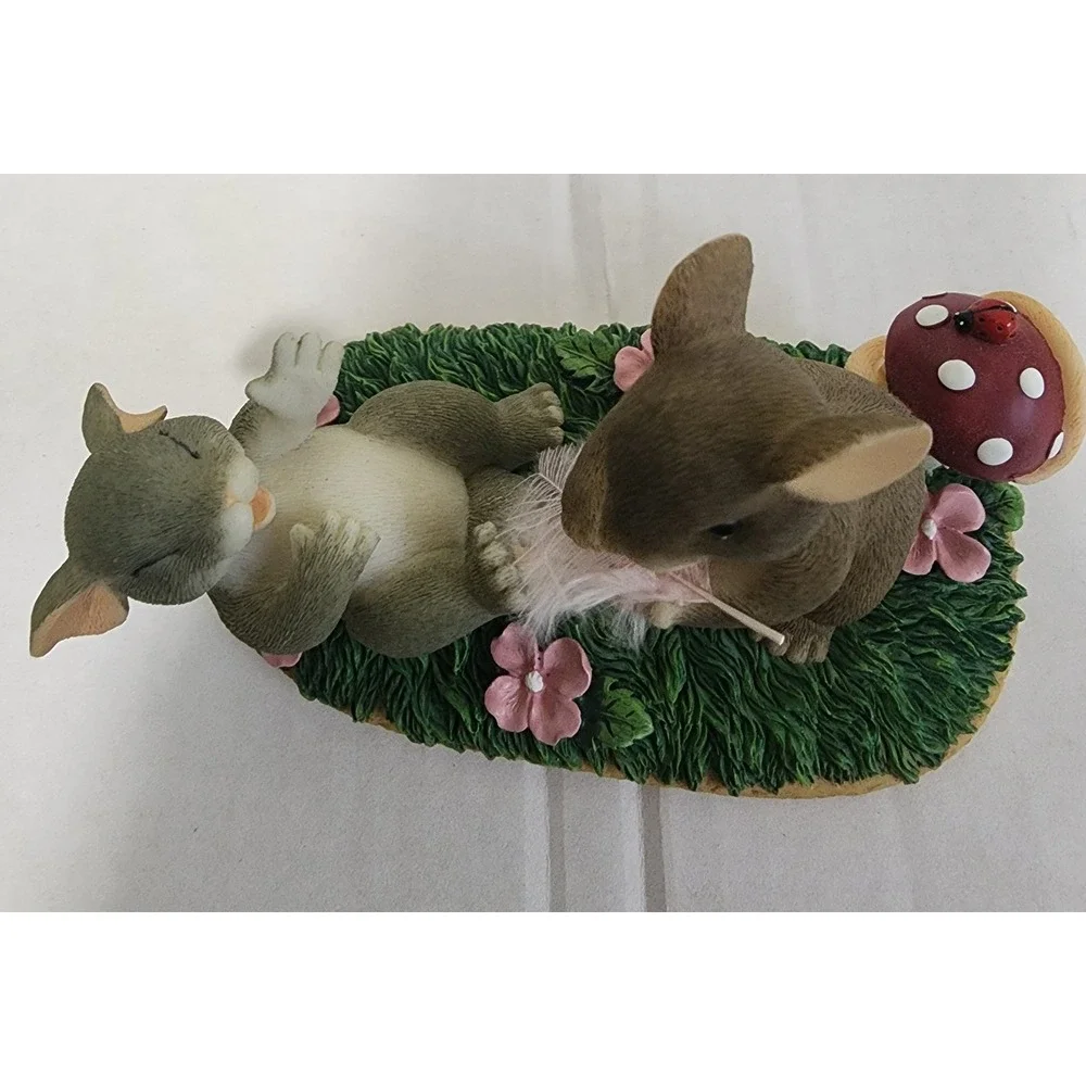 Charming Tails Tickled Pink 89/132 Mouse Bunny Friends Feather Fun Fitz‎ Floyd